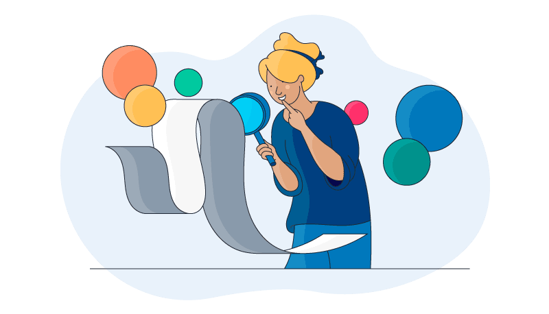 A woman in HR reviewing surveys to improve communication